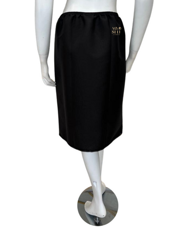 OK Basics S6650 Black Taffeta Half Slip 25" myselflingerie.com